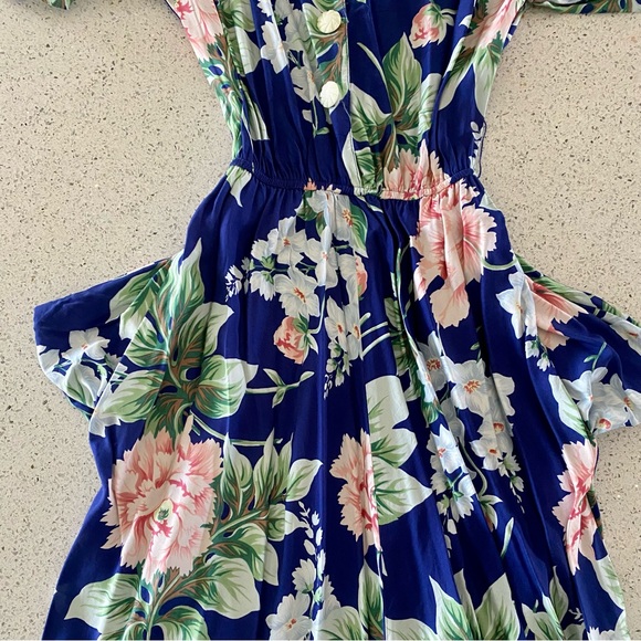 Vintage Carol Anderson Flower Dress Size Two - Picture 4 of 12